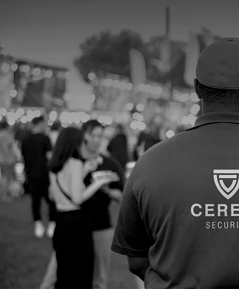 Agent de sécurité présent à un événement